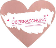 Sticker per Bambino - 48 Stuks - Senza Inchiostro - Cuore - Rosa Chiaro - 7,5 cm - Regalo Originale per Feste