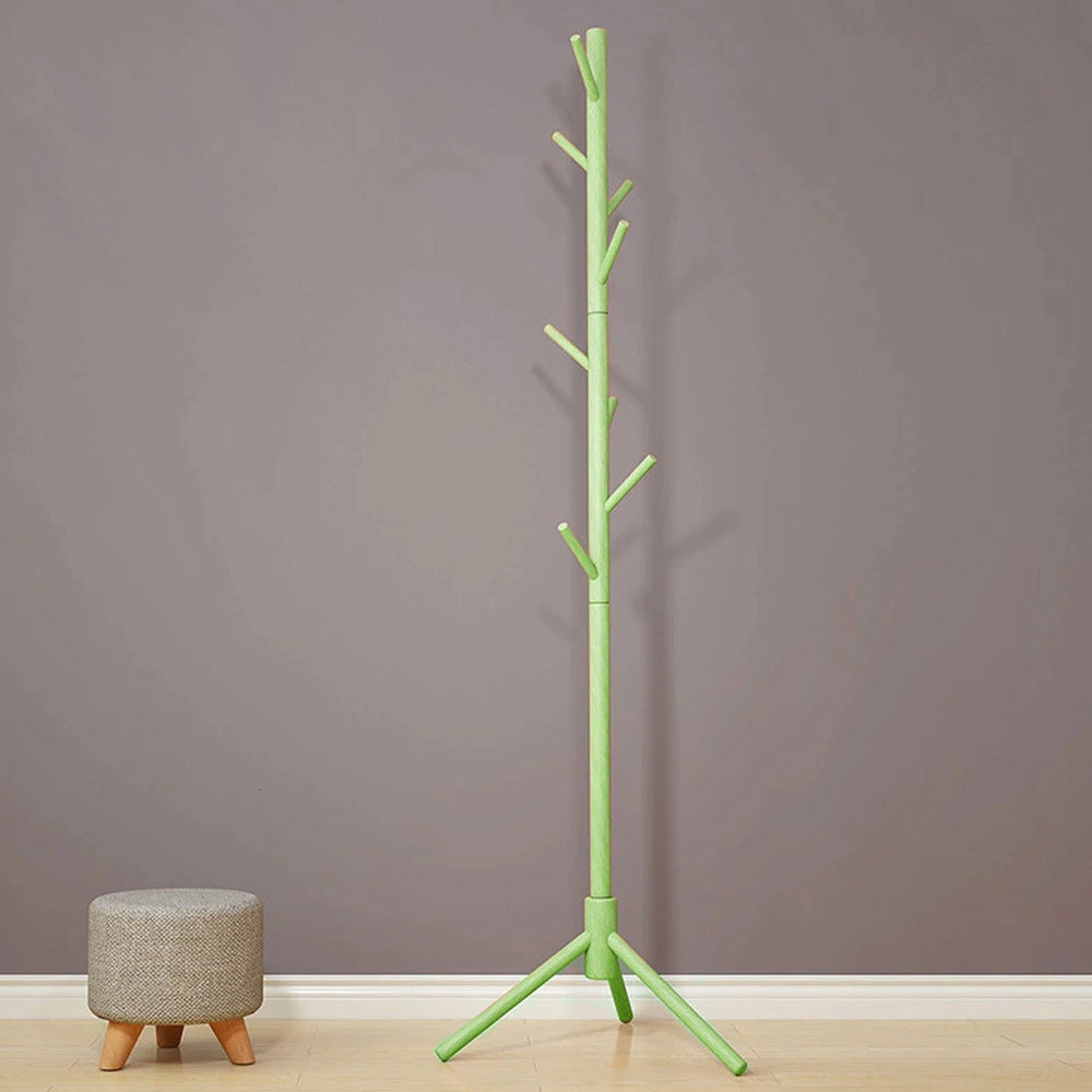 Piantana Appendiabiti in legno Naturale 8 Ganci 41x41 H176cm Verniciato Verde
