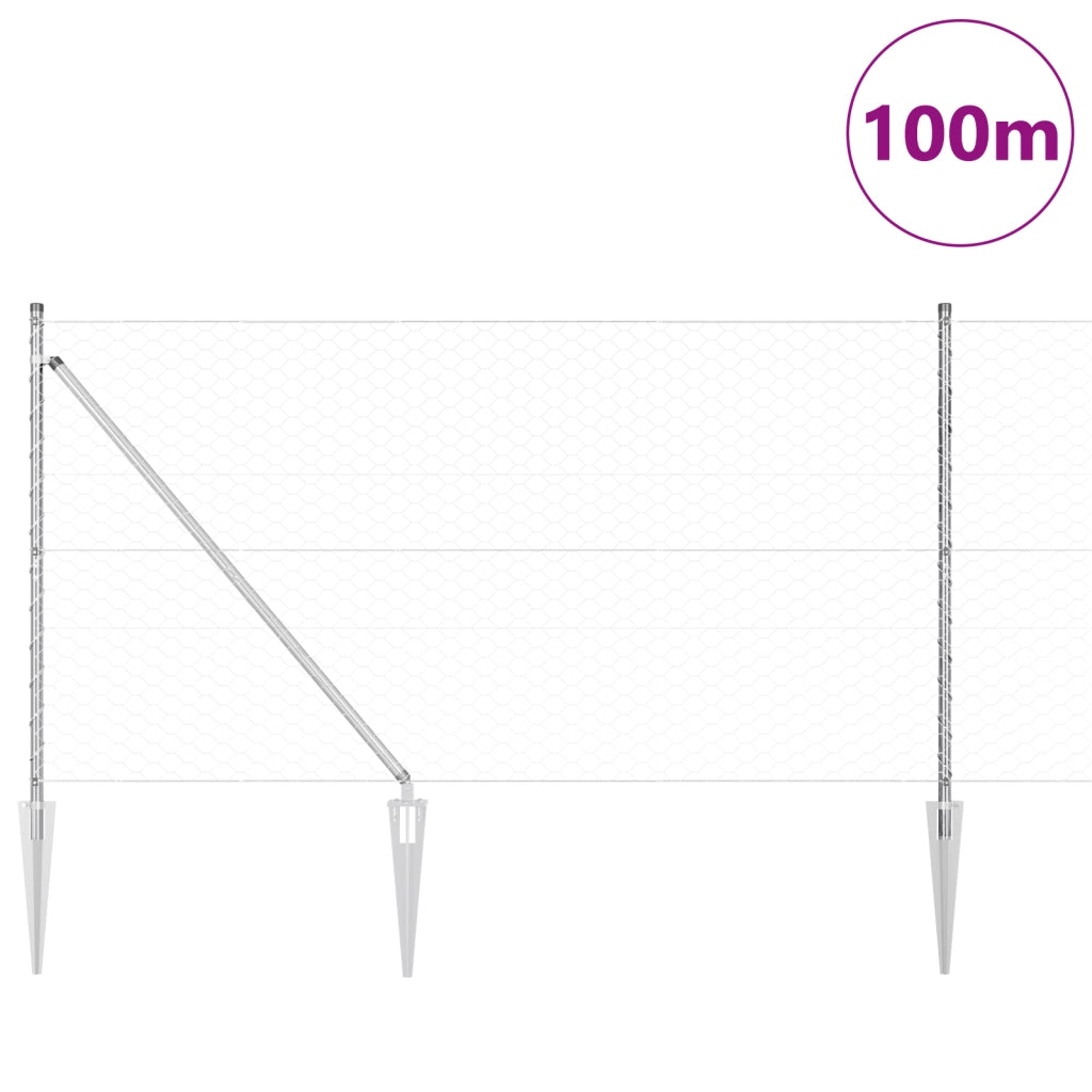 Recinto Esagonale  1.4x100 m Acciaio Zincato