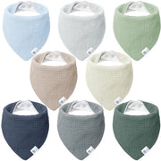 Set di 8 Bambini Muslin Driehoek Sjaal per Bambini Ragazzi e Bambine (8-pack, per il Mare)