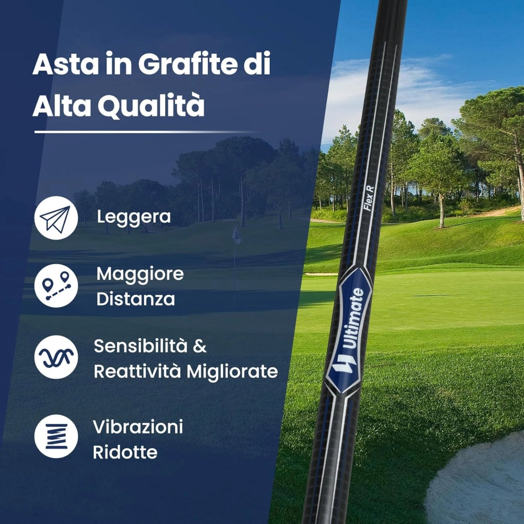 Mazza da Golf Singola, Putter da Golf per Uomo/Donna 460CC, Asta in Carbonio e Impugnatura Antiscivolo in TPR, Ideale per Principianti e Professionisti, Allenamento all'Aperto (10,5)