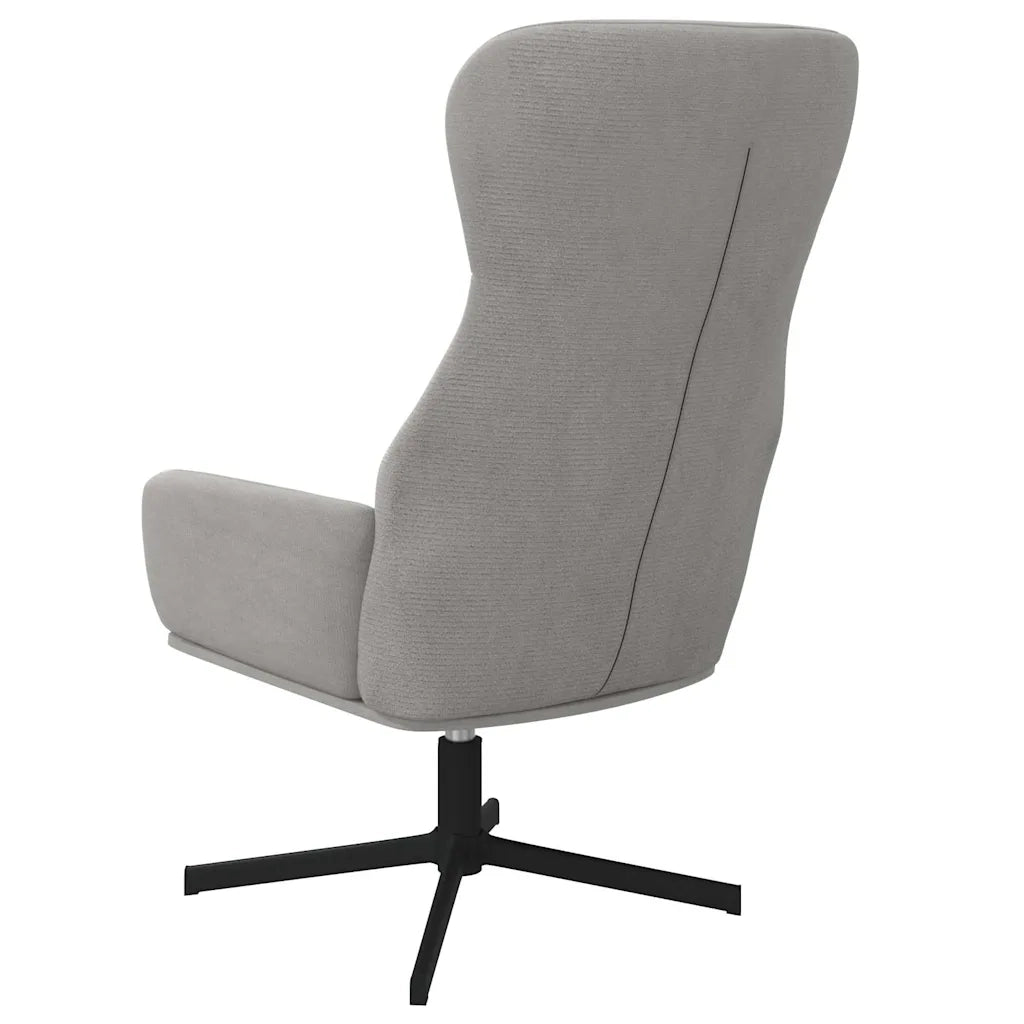 Sedia Relax Grigio Chiaro in Velluto 341108