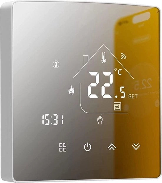 Termostato per riscaldamento centrale - Senza fili con Wifi - Con App - Bianco