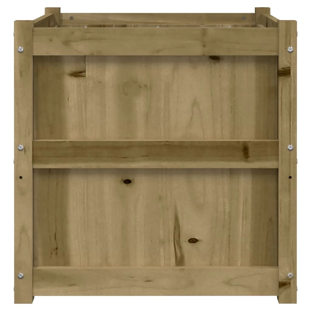 Fioriera aiuola rialzata fioriera aiuola giardino terrazza set da 2 legno di pino impregnato marrone 02_0039027