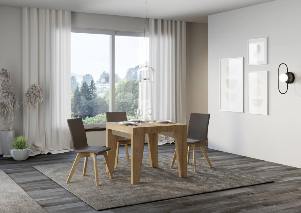 Tavolo Allungabile 90-246x90x77 cm Naxy Quercia Naturale