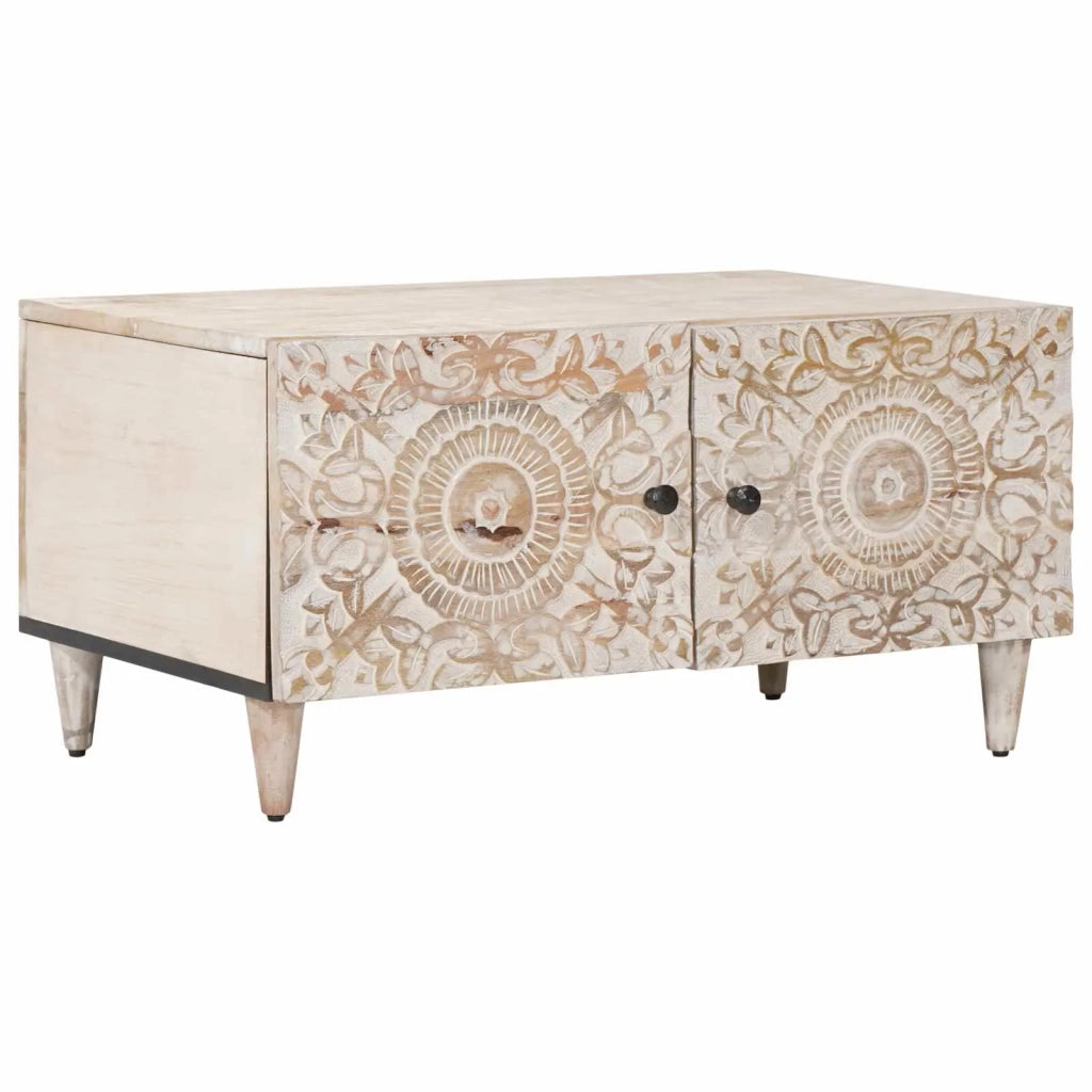 Tavolino da salotto Bianco 80 x 50 x 40 cm 4018373
