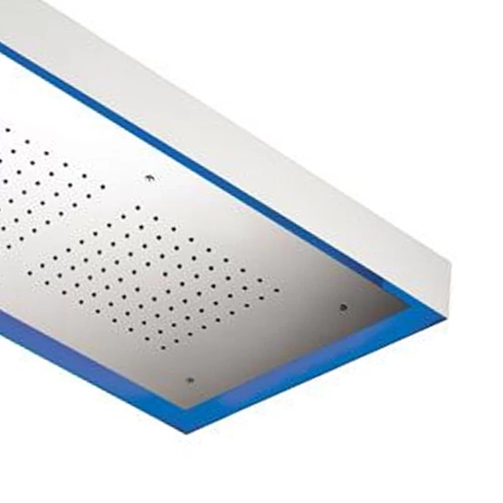Soffione a soffitto 1 getto 77X47 cm con led in acciaio inox