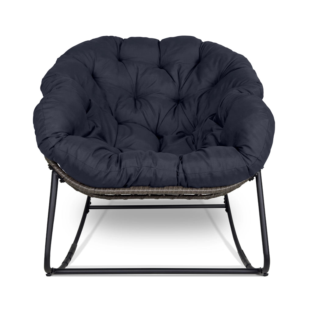 Sedia a dondolo uovo, poltrona dondolo da giardino blu – Dream - SD07DR