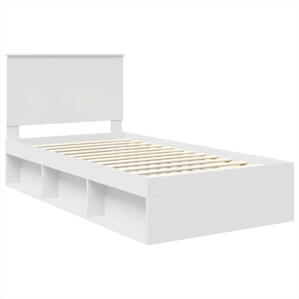 Struttura del letto Bianco 100 x 200 cm Pino massello