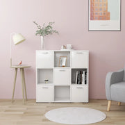 Libreria-Scaffale per Libri-Mobile di Stoccaggio Bianca 90x30x90 cm in Legno Multistrato