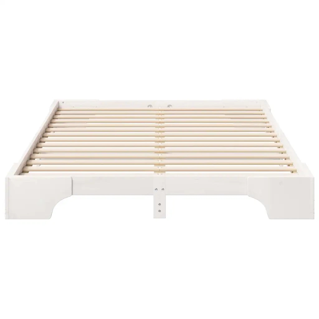 Struttura del letto Bianco 140 x 220 cm Pino massello 872921