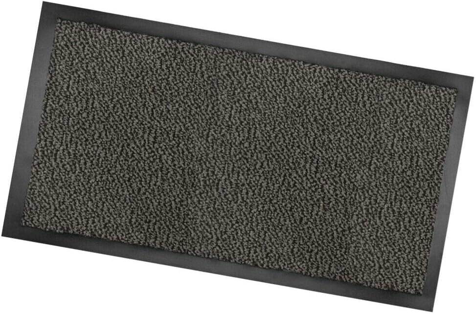 Zerbino Asciugapassi Antiscivolo 60x90 cm Tessitura Morbida Retro Gommato Antracite