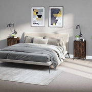 Comodini 2 pz-Set di 2 Tavolino da notte Rovere Fumo 40x35x70 cm in Legno Multistrato 709635