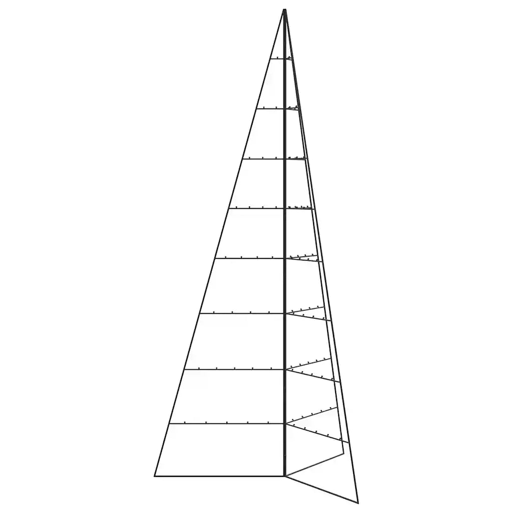Albero di Natale Decorativo in Metallo Nero 210 cm 4018960