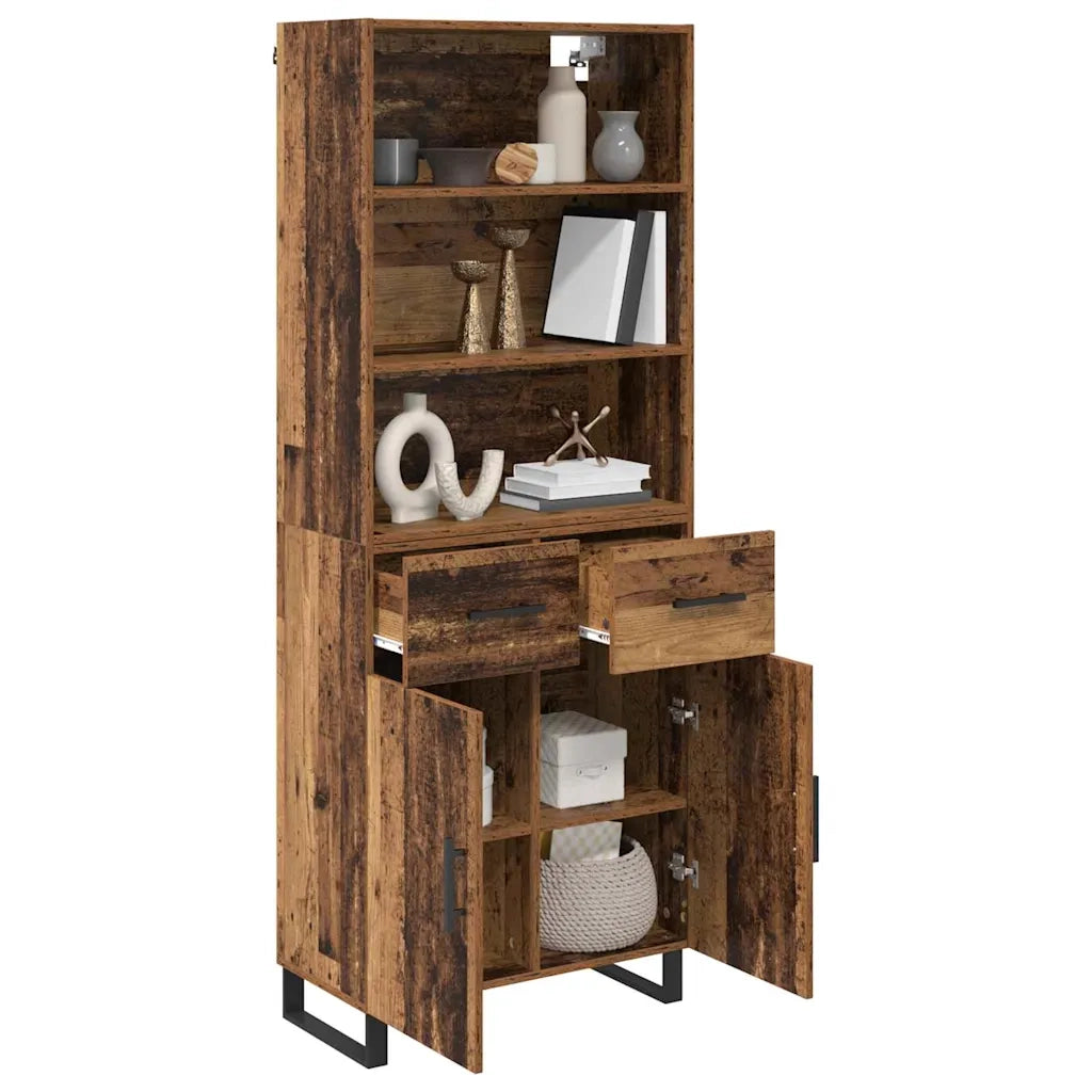 Credenza-Buffet-Armadio da cucina Legno vecchio 69,5 x 34 x 180 cm Legno multistrato 120265