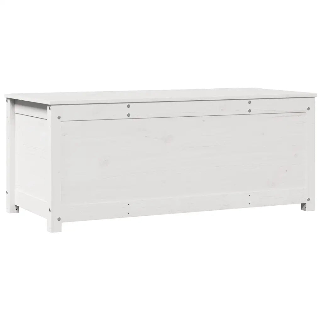 Contenitore Portaoggetti Bianco 110x50x45,5cm Massello di Pino