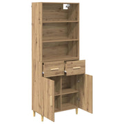 Credenza | Madia | Buffet da pranzo | Armadio da pranzo con cassetto Rovere artigianale 69,5 x 34 x 180 cm