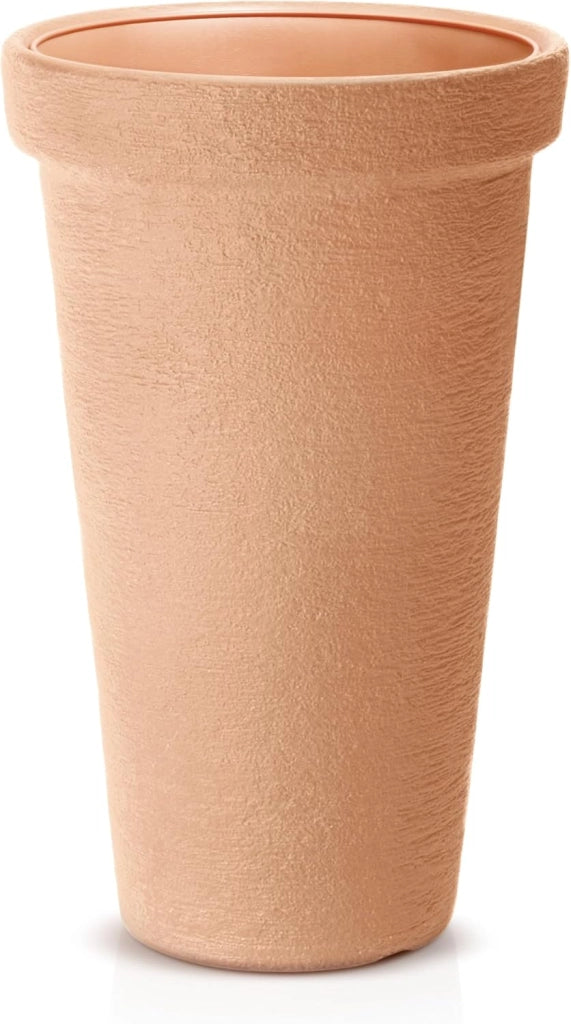 ® 2x Vaso in Plastica per Piante 42L 63x40cm XXL Fioriera Alta Rotonda Vaso Alto da Fiori Balcone Porta Piante Terrazza Vasi da Esterno Fioriere
