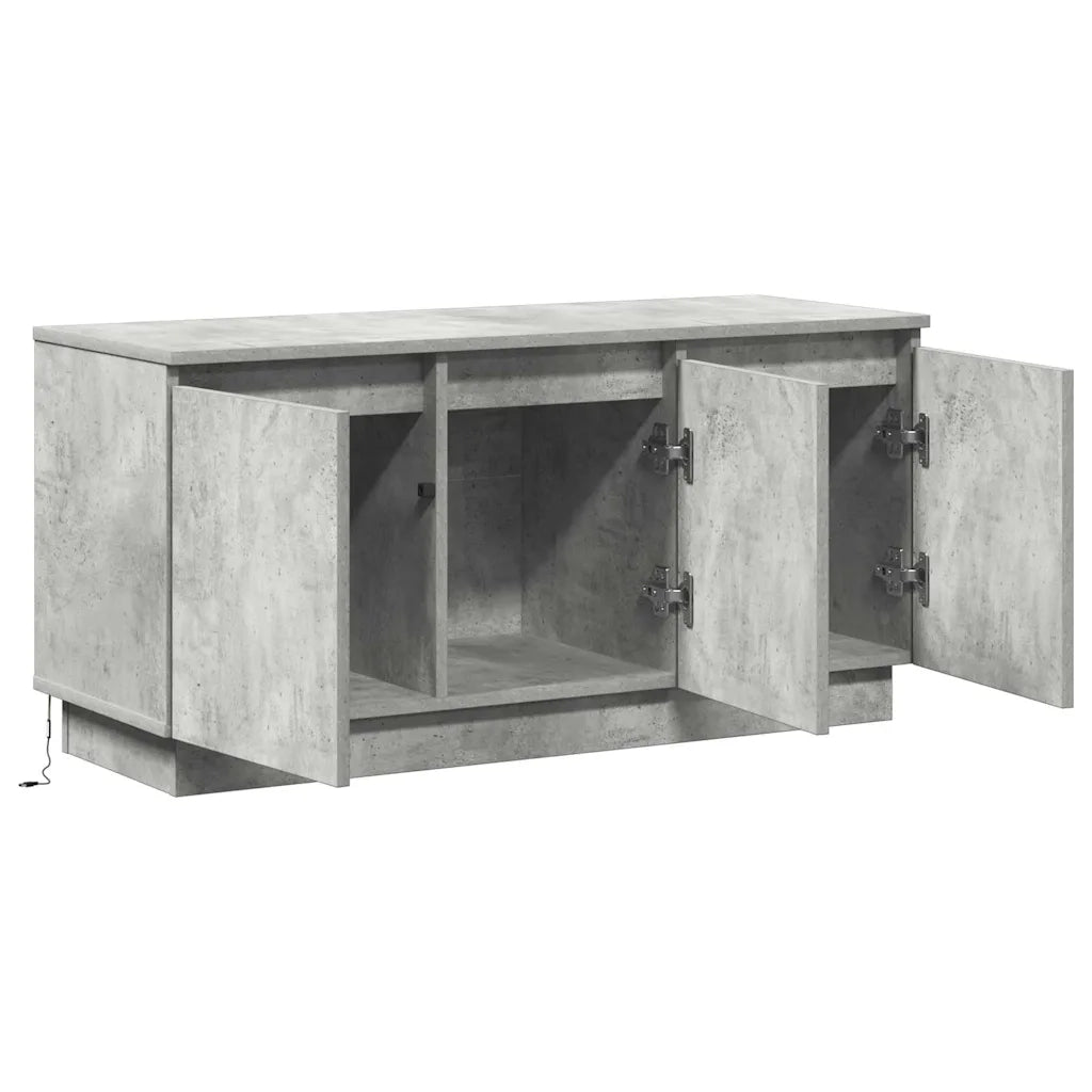 Mobile TV Grigio cemento 100 x 38 x 49 cm Legno multistrato 869669