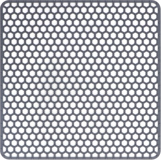 Mat di protezione per lavandino con superficie antiscivolo in silicone - asciugamano per lavastoviglie con rapido asciugamento - rosetta per asciugare i piatti - in acciaio inossidabile - vasche da doccia in ceramica.