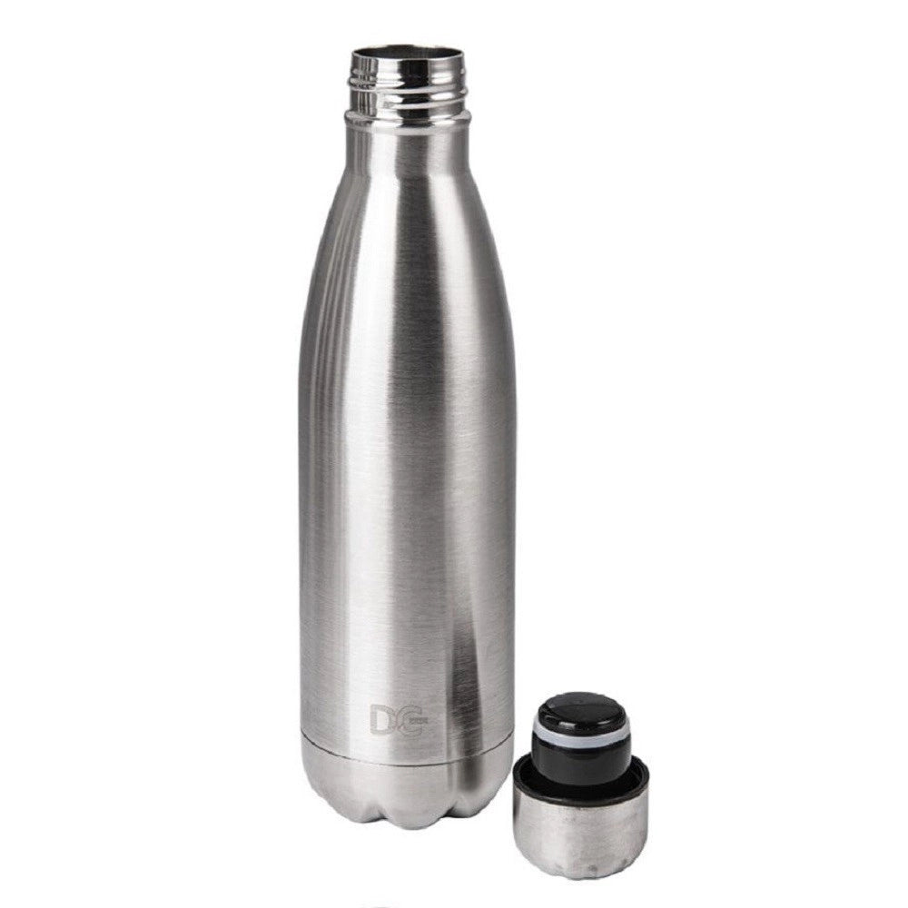Trade Shop - Borraccia Termica In Acciaio Satinato Bottiglia Termos 350ml Casa 21.5cm 0217459 -