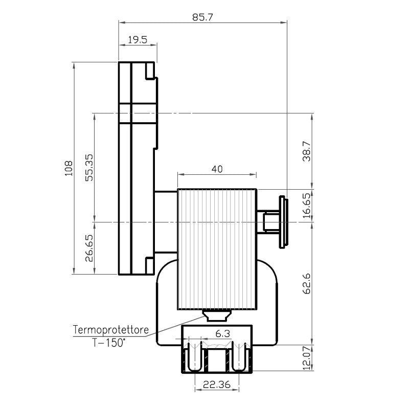 Ricambistufeapellet MOTORIDUTTORE KENTA STUFA PELLET K9117057 PACCO 40MM 2rpm