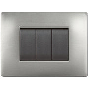 PLACCA LIFE Q LIVING PLAST ACCIAIO SATINATO 7P- 1,0 pz