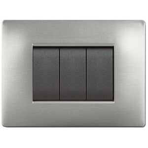 PLACCA LIFE Q LIVING PLAST ACCIAIO SATINATO 7P- 1,0 pz