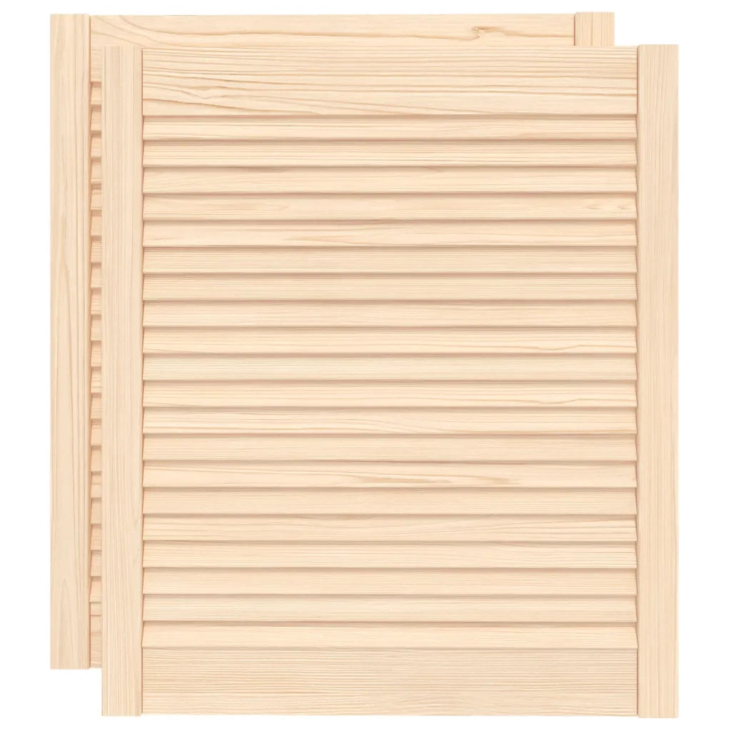 Ante con Design a Lamelle 2 pz 69x59,4 cm in Legno di Pino CFW2945958