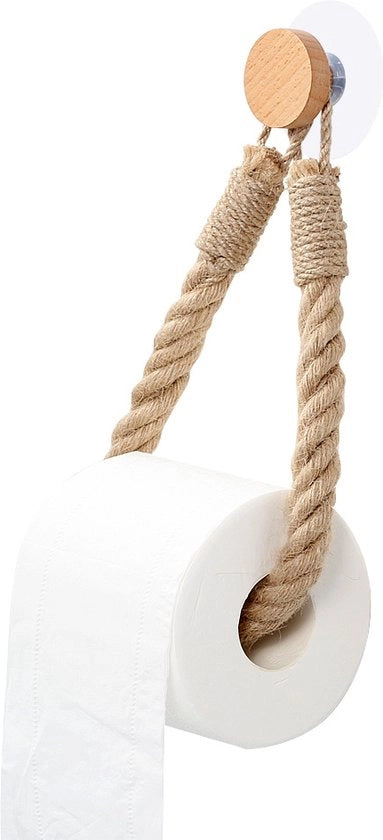 Supporto per il Papel WC in Juta Senza Forare - Supporto per il Papel WC Appeso - Supporto per il Papel WC Autoadesivo - Supporto per il Papel WC - Supporto per il Papel WC in Juta