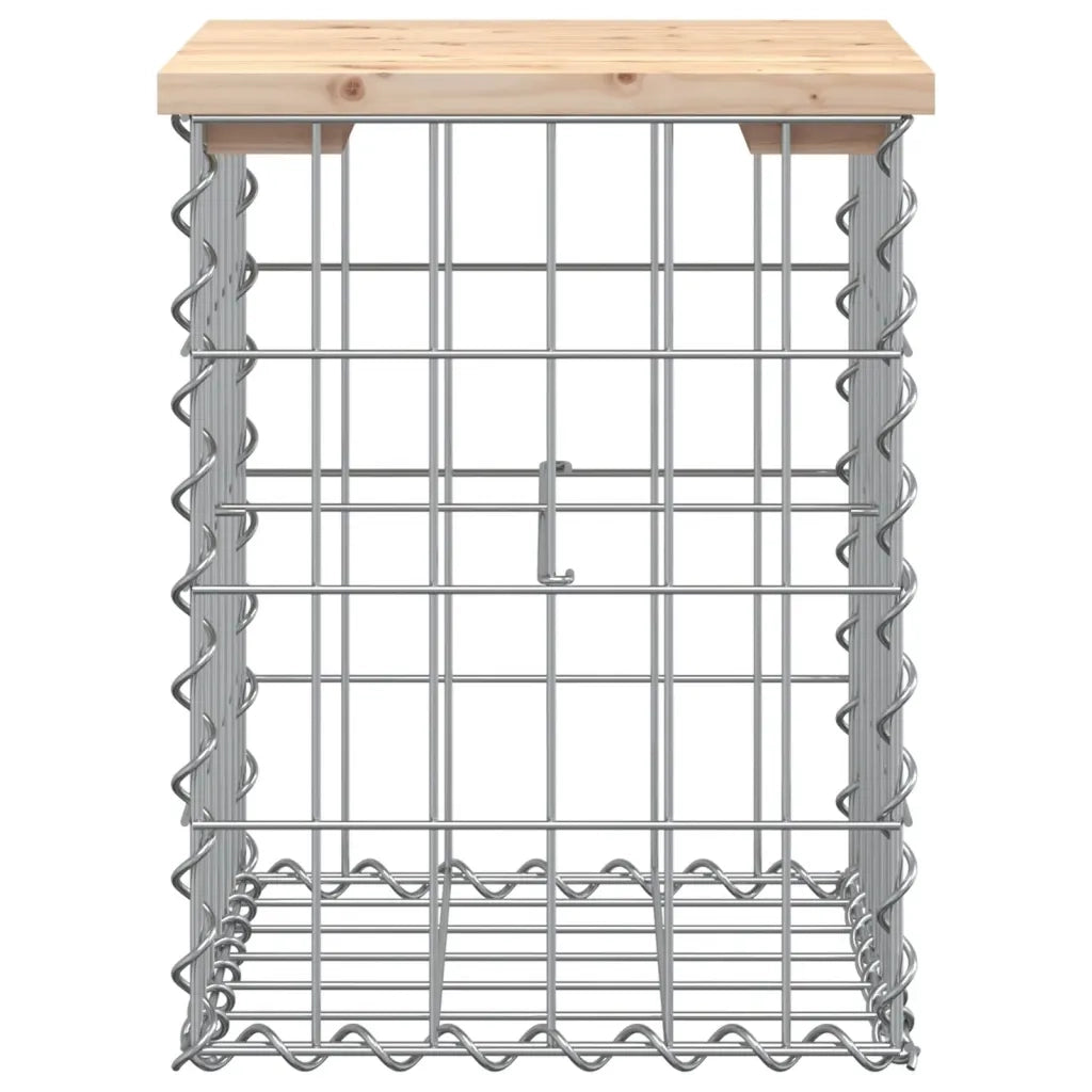 Panchina Giardino | Panca da Giardino Design Gabbione 33x31x42 cm Legno Massello Pino