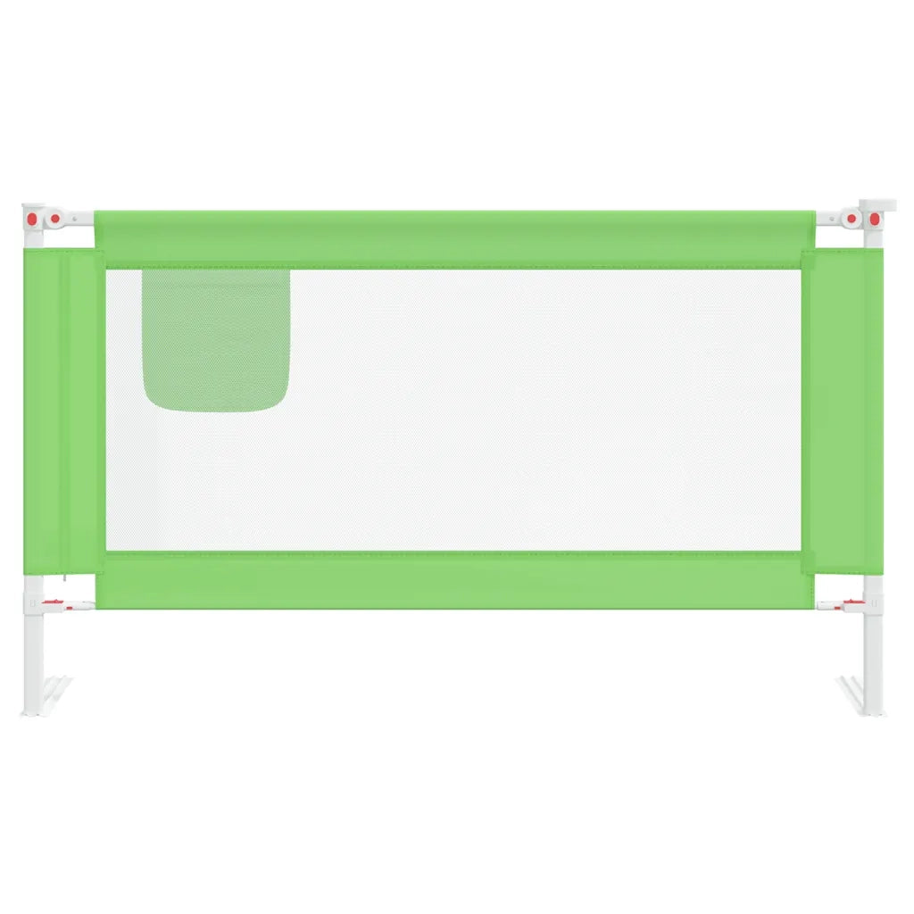 Sponda Letto di Sicurezza per Bambini Verde 140x25cm in Tessuto 10192