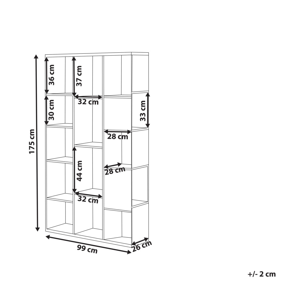 Libreria a 5 piani in particelle di legno nero con legno chiaro 99 x 26 x 175 cm Unità di scaffalatura Unità di visualizzazione di stoccaggio Armadio Soggiorno Camera da letto Moderno Minimalista