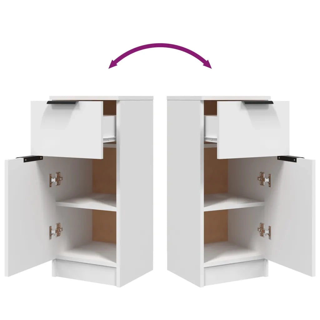 Credenza Bianca 30x30x70 cm in Legno Multistrato 811115