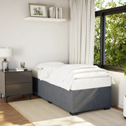 Giroletto senza Materasso-Struttura Letto Grigio Scuro 100x200 cm Velluto 295752