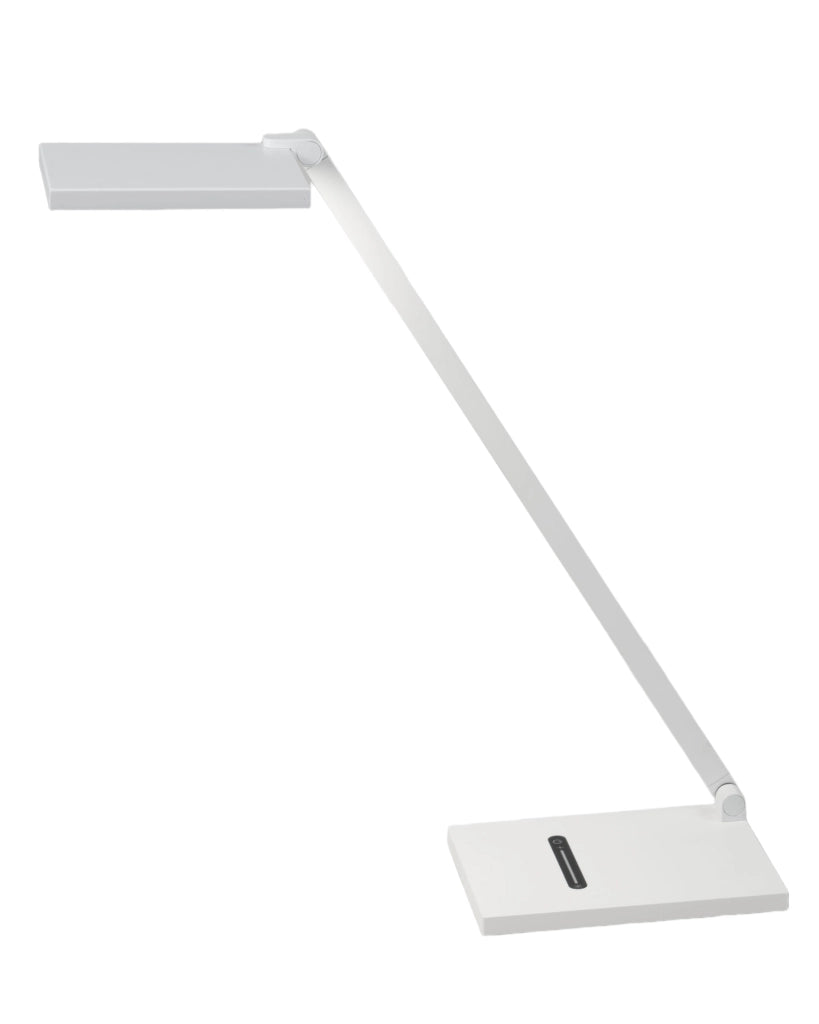 Lampada da Tavolo Zermatt 10W LED Integrato, CCT 3000K/4000K, Regolazione Luce al Tocco, Struttura in Metallo e Metacrilato Bianco - IP20