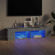 Mobile Porta TV con Luci LED-Credenza per TV Grigio Cemento 135x39x30 cm
