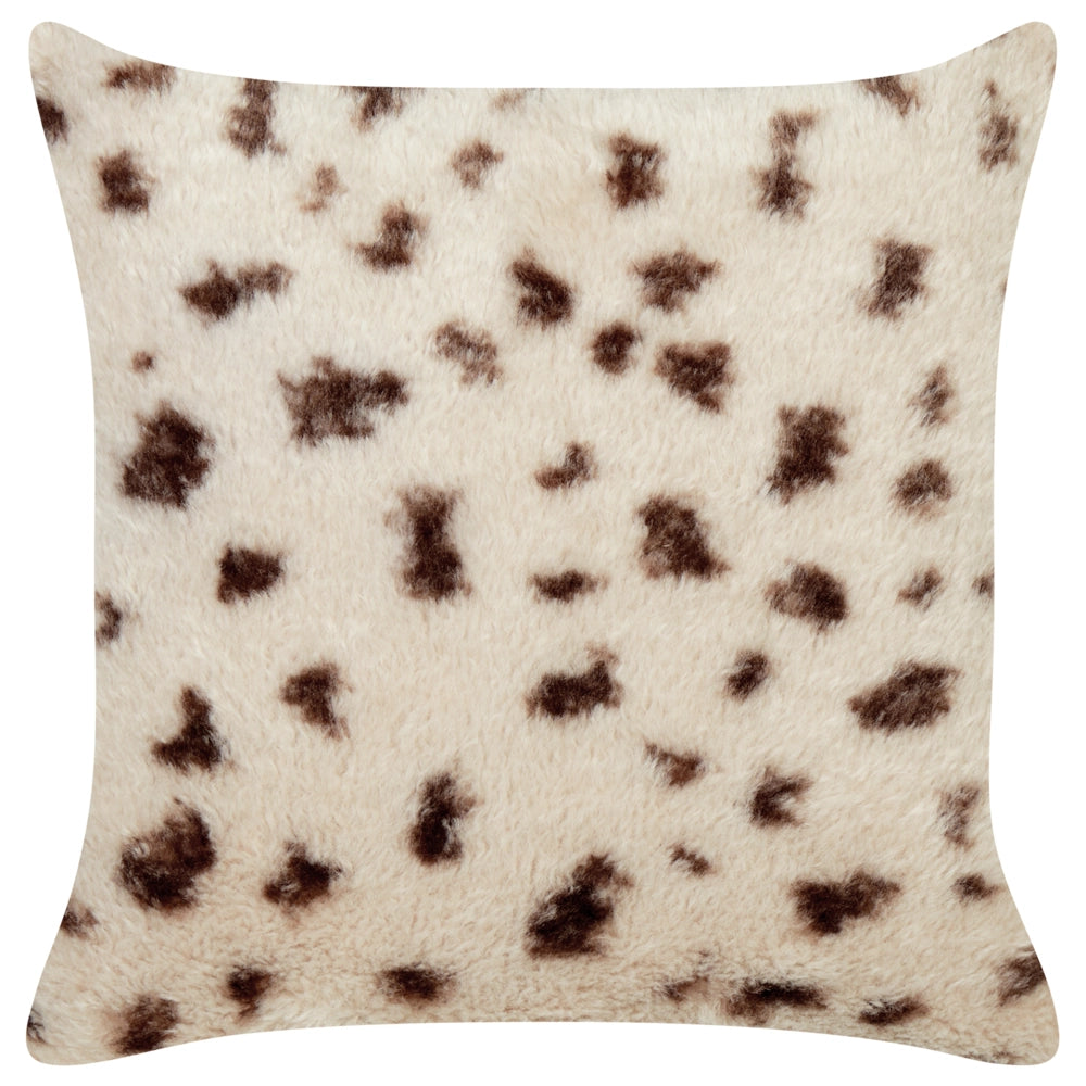 Set di 2 cuscini decorativi in pelliccia sintetica beige chiaro 45 x 45 cm Morbidi e soffici cuscini