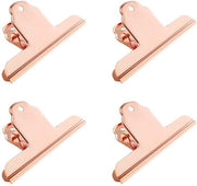Bindmiddelen per grandi clip per libri - 4-pack clip per libri zavorranti - Acciaio inossidabile - Antiossidante - Per ufficio/casa/scuola - 10 x 5,4 cm - Clip per libri