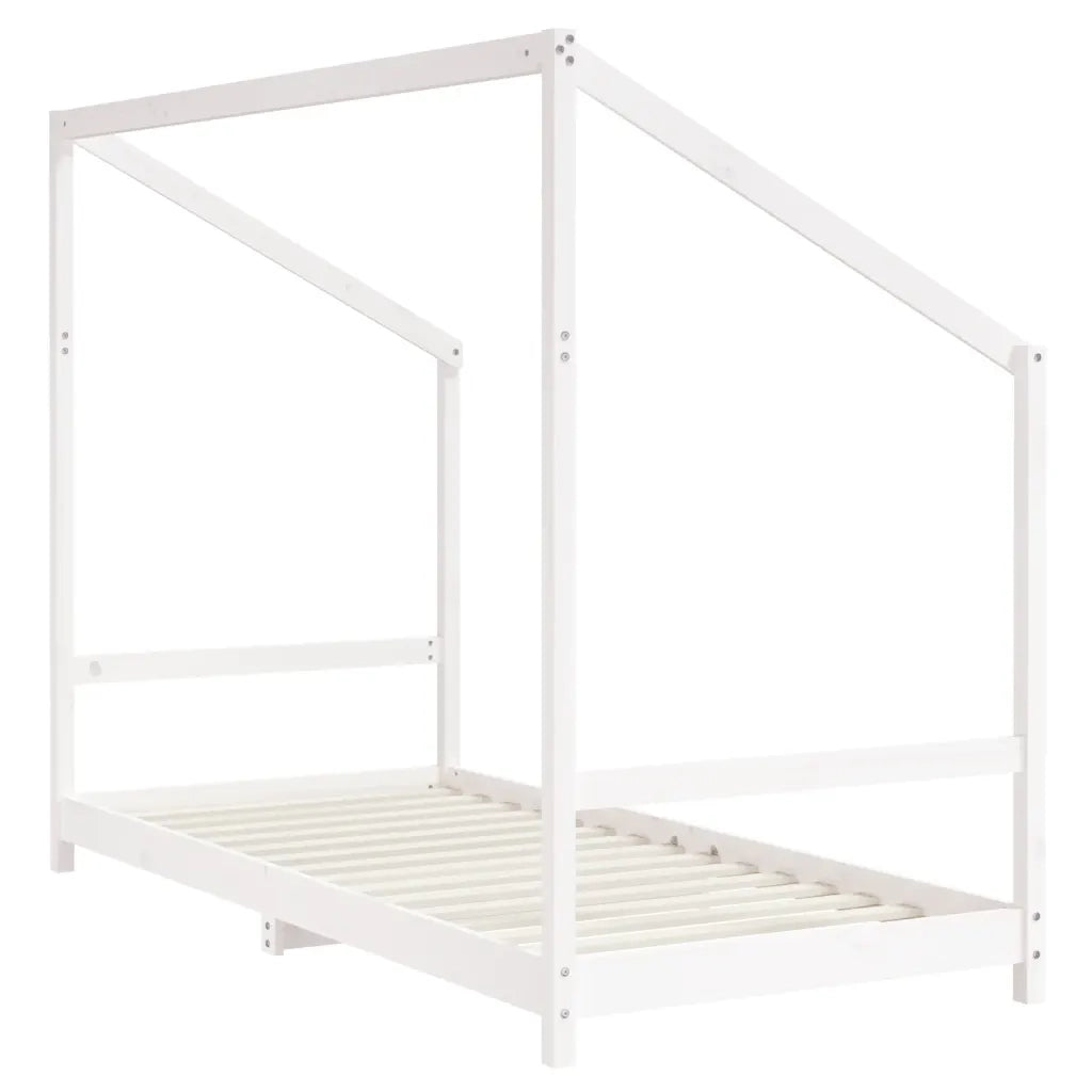 Giroletto per Bambini | Letto Infantile | Lettino Bianco 2x(90x190)cm Legno Massello Pino