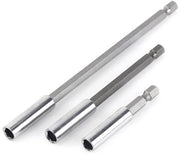 Kit di estensione per trapano e chiave a vite elettrico - 3 pezzi - 1/4 pollice - Onda magnetica - Supporto per strumenti - Supporto per chiodi - 6-10-15 cm