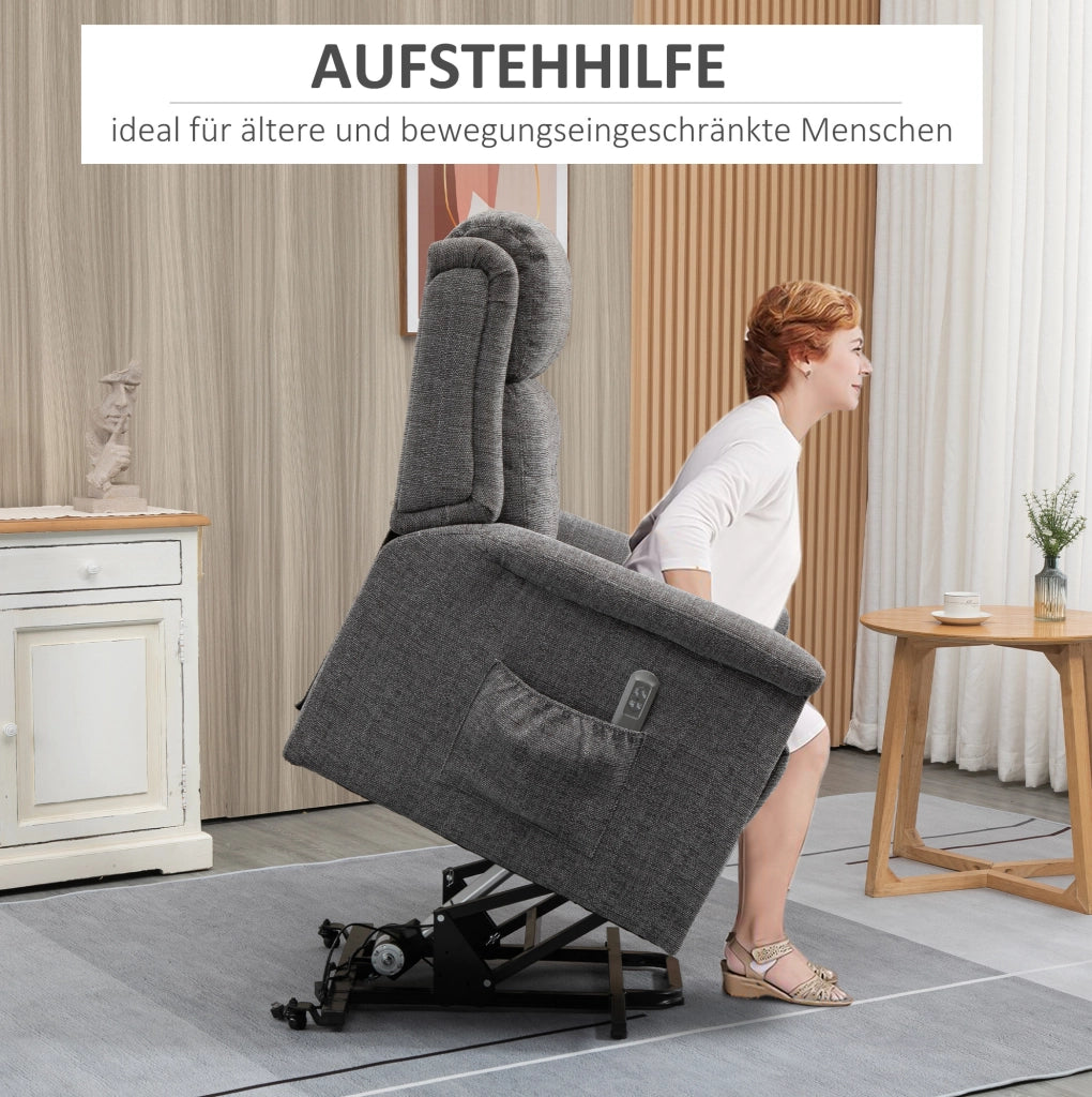 Poltrona relax elettrica alzapersona grigia 170 kg