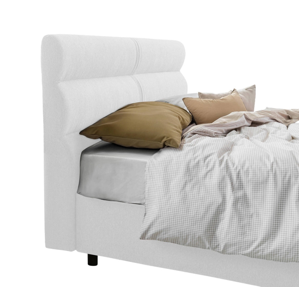 Brez, Letto Singolo Sfoderabile Made in Italy, Bianco