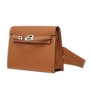 Borsa a tracolla da ballo alla moda in vera pelle marrone