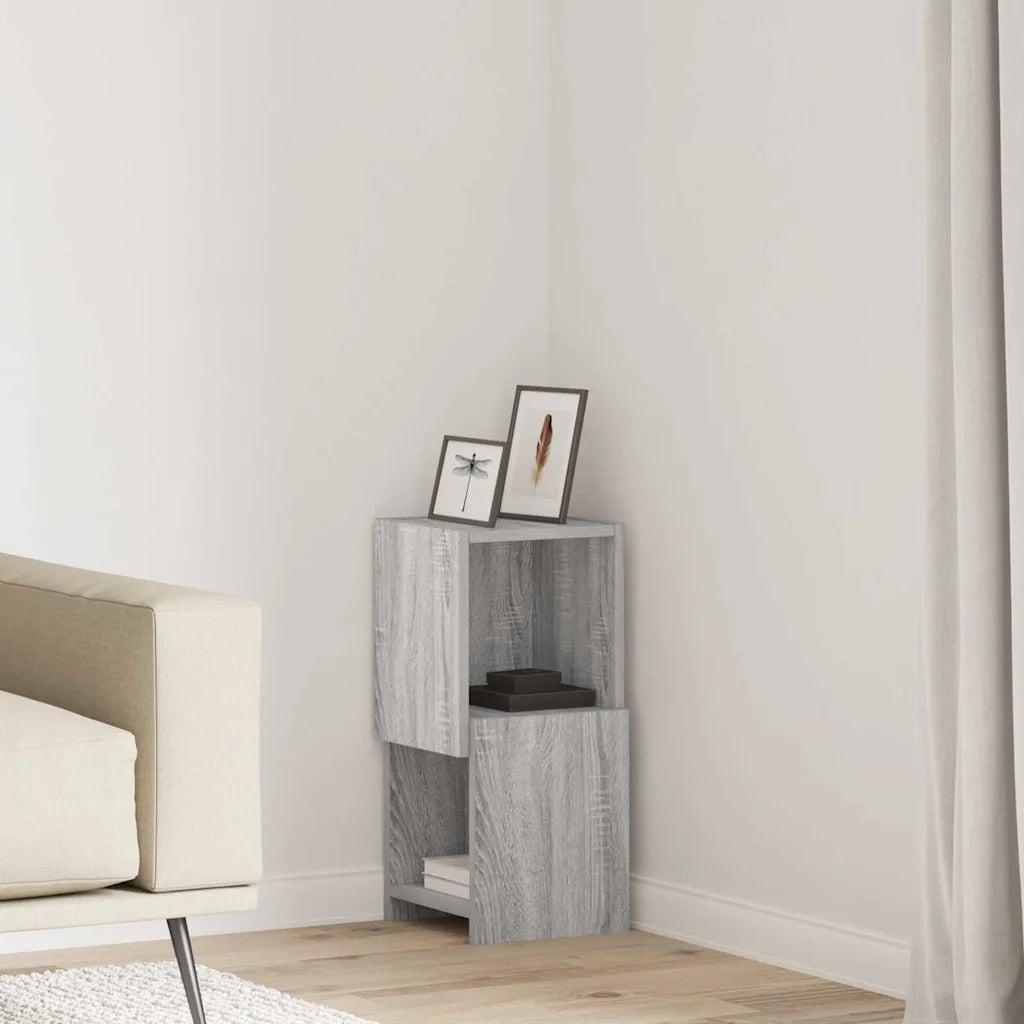 Mobile angolare Grigio Sonoma 25,5x25x55cm Legno multistrato 889826