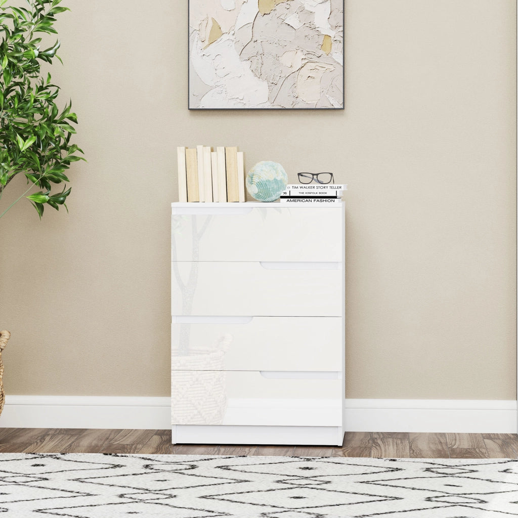 C¨®moda con 4 cassetti ¨C Zephmum ¨C Bianco 60x40x85 cm