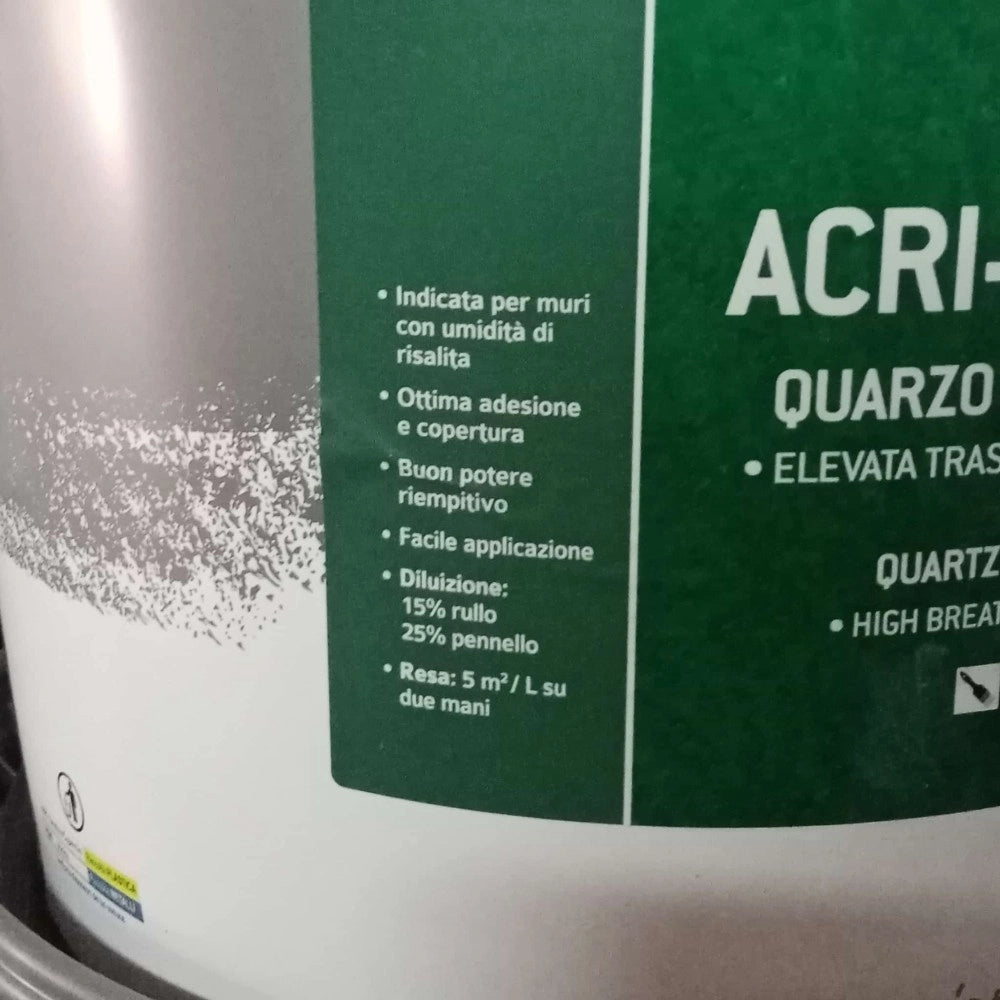 Tixe acri-silsan tix 14lt idro pittura al quarzo acril silossanico bianca opaca grana fine alta copertura