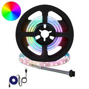 Set di 4 strisce LED flessibili moderne per soggiorno 55 x 0,8 x 0,3 cm plastica nera 02_0056336
