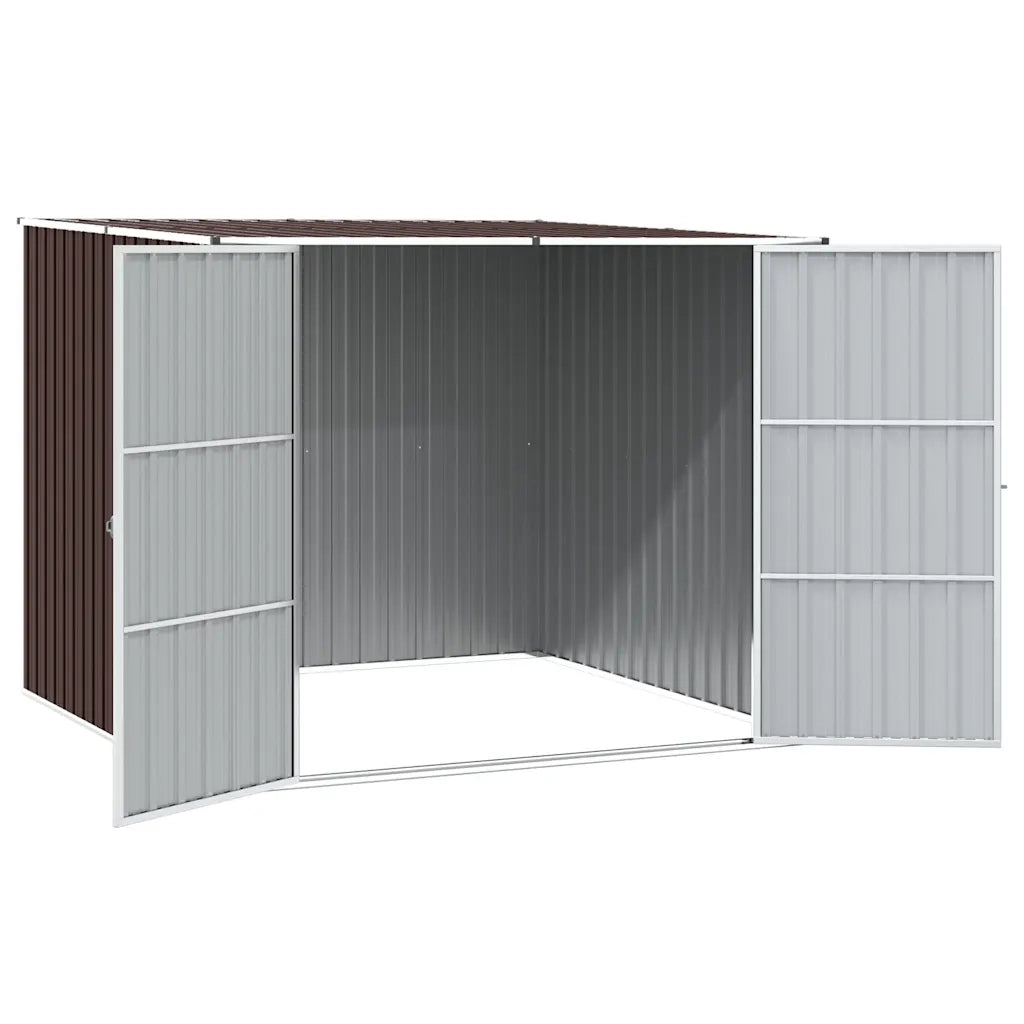 Capanno da Giardino Marrone 195x198x159 cm in Acciaio Zincato 46256