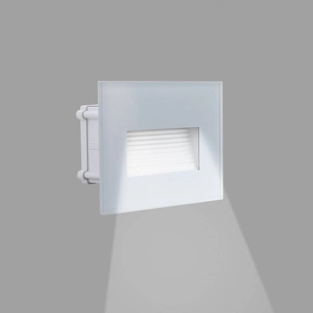 Trade Shop - Segnapasso Led 4w Incasso Per Scatola 503 3000k 4000k Ip65 Cornice In Vetro -
